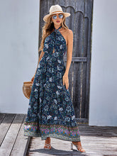 Bohemia Sleeveless A-Line Floral Printed Maxi Dress